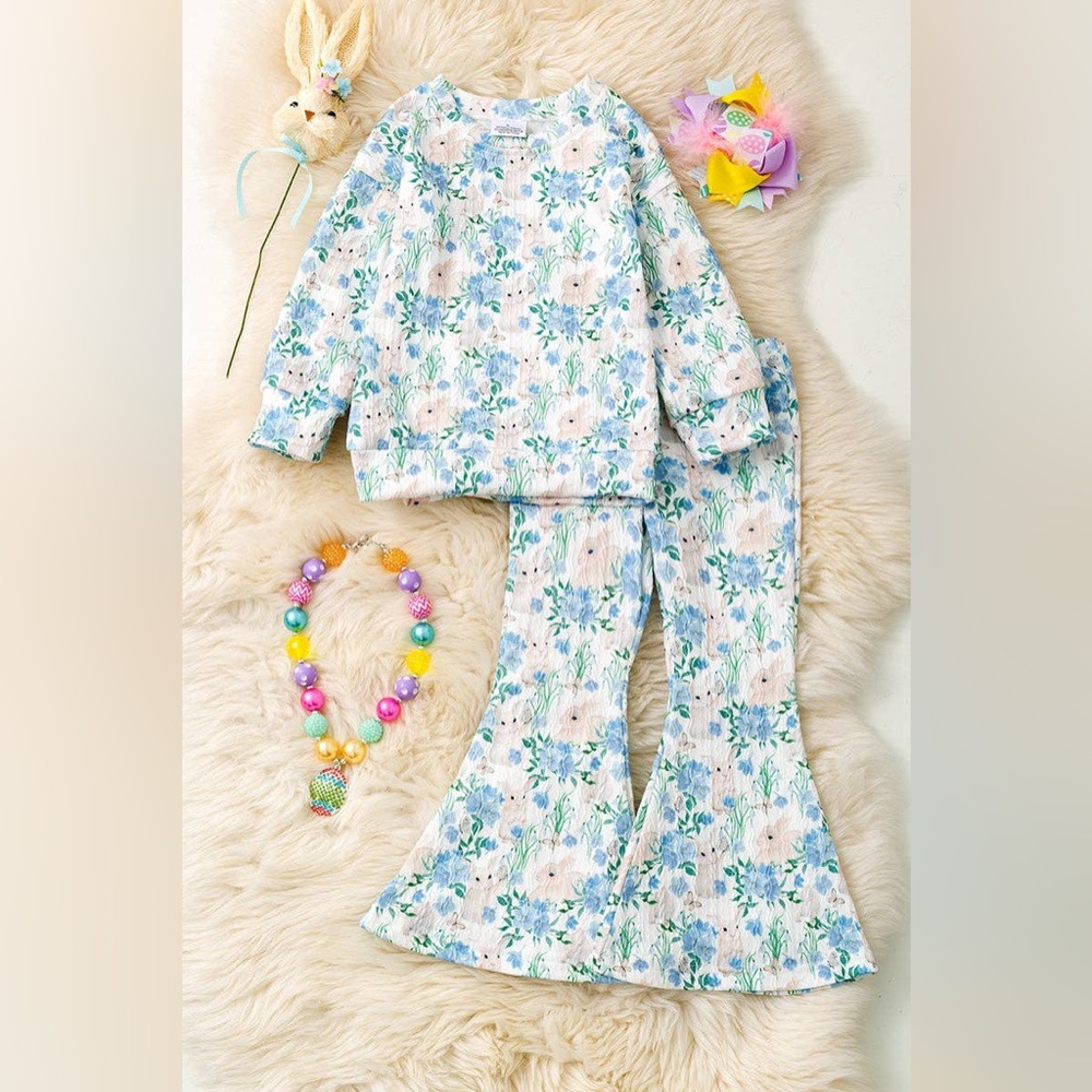 Charming Floral Easter Girls